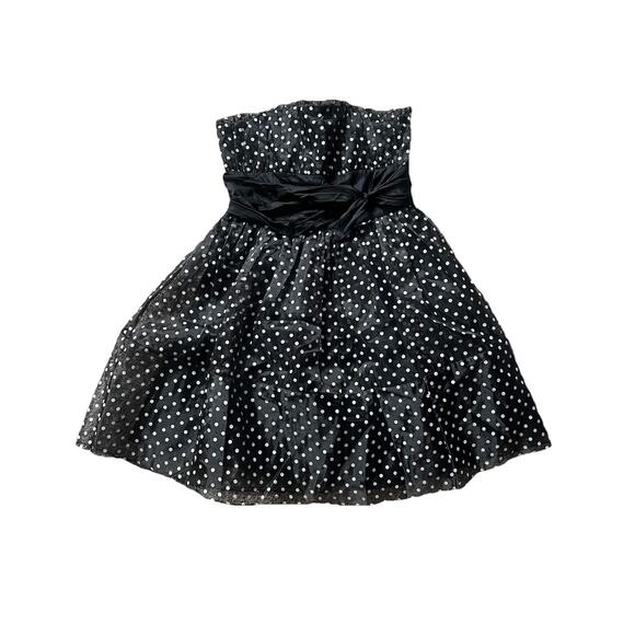 Betsey Johnson Dresses & Skirts - Y2K Betsey Johnson Dress Women's Size 8 Goth Polka Dot Tulle Pinup Rockabilly